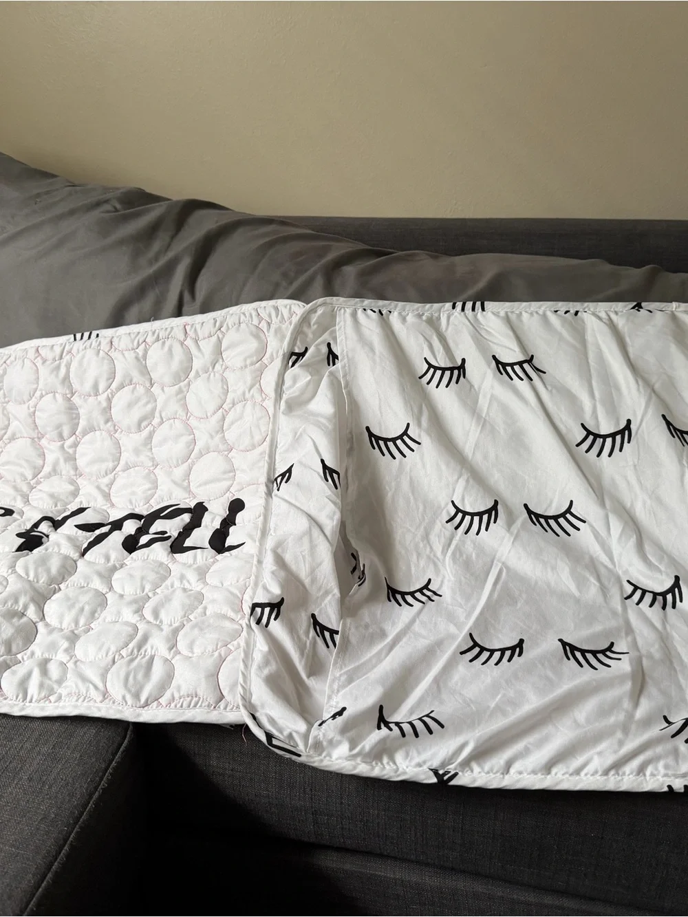 Reversible never used set of pillowcases